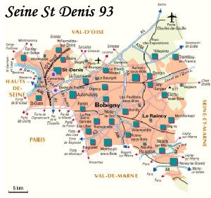 Seine St Denis, 93, Ile de France, Cartes des dpartements de France, Carte de France,  itinraire, shopping art, shopping antiquits, shopping art antiques, art shopping, antiques shopping, art antiques shopping in France, map, m