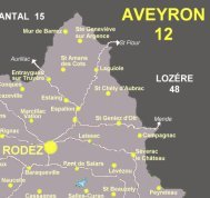 Carte de l'Aveyron, Aveyron carte, aveyron maps, carte du dpartement de l'Aveyron, 12,