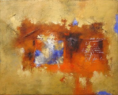 Gilbert GIGLI, artiste peintre, galerie d'art, Kallst 21, titre de l'oeuvre, Sans Titre, Srie Ocre