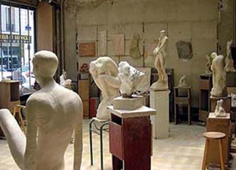 atelier de l artiste sculpteur